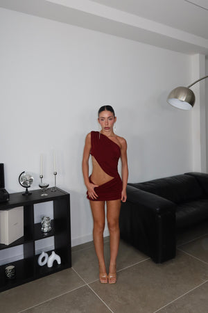 MiniDress KAYLA bordeaux