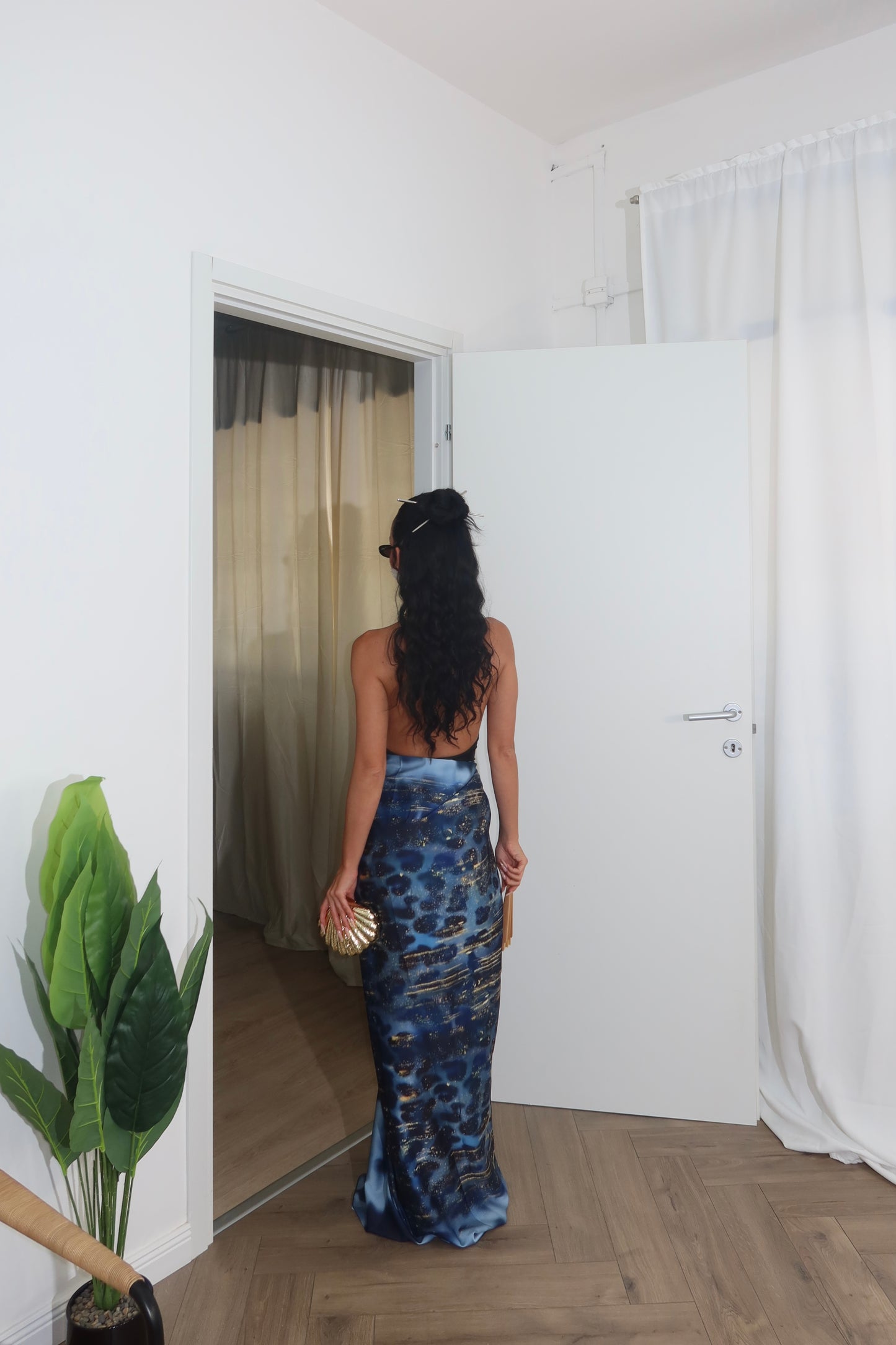 Longuette FOULARD blu