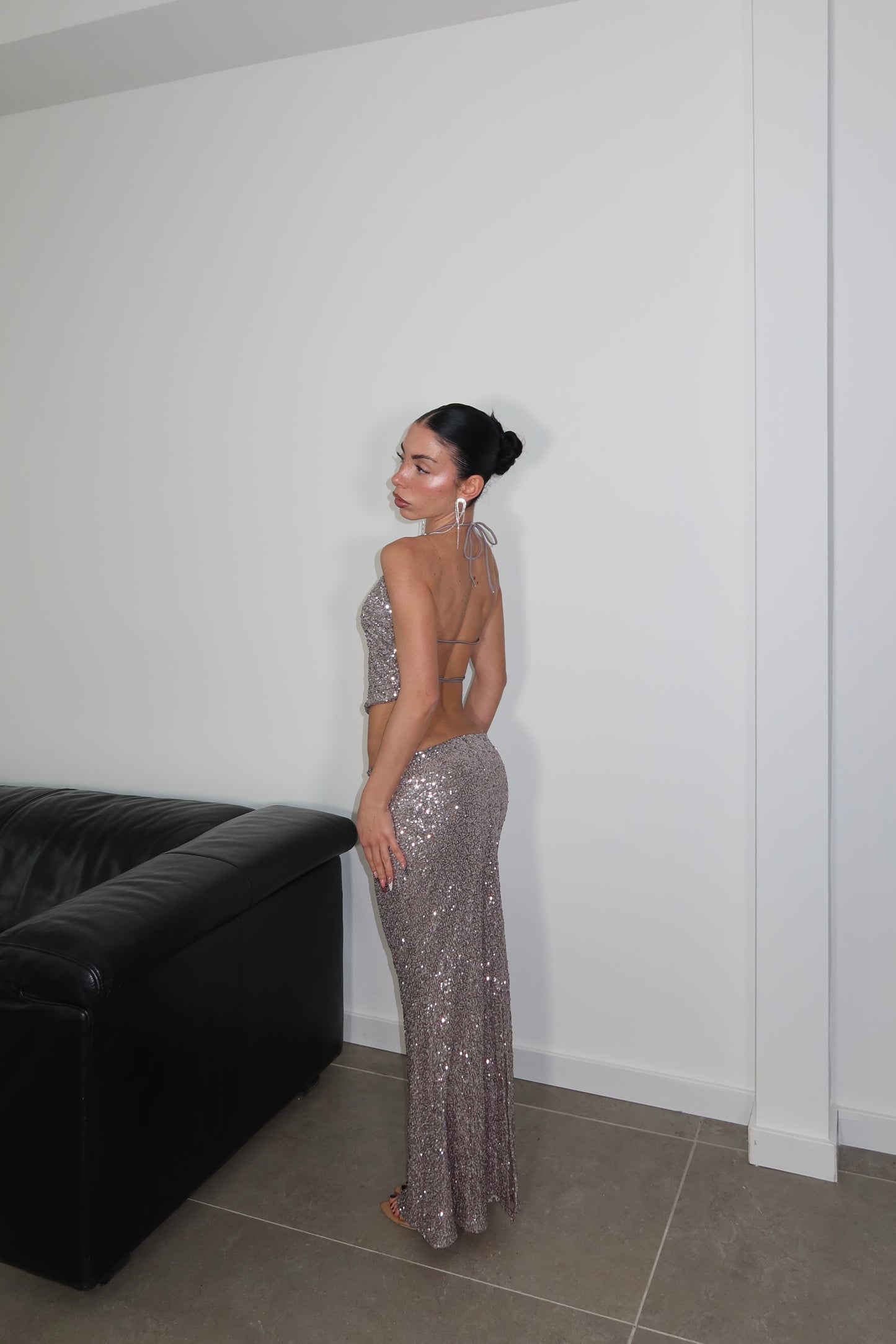 Cordset DIVINITÀ PAILLETTES grigio