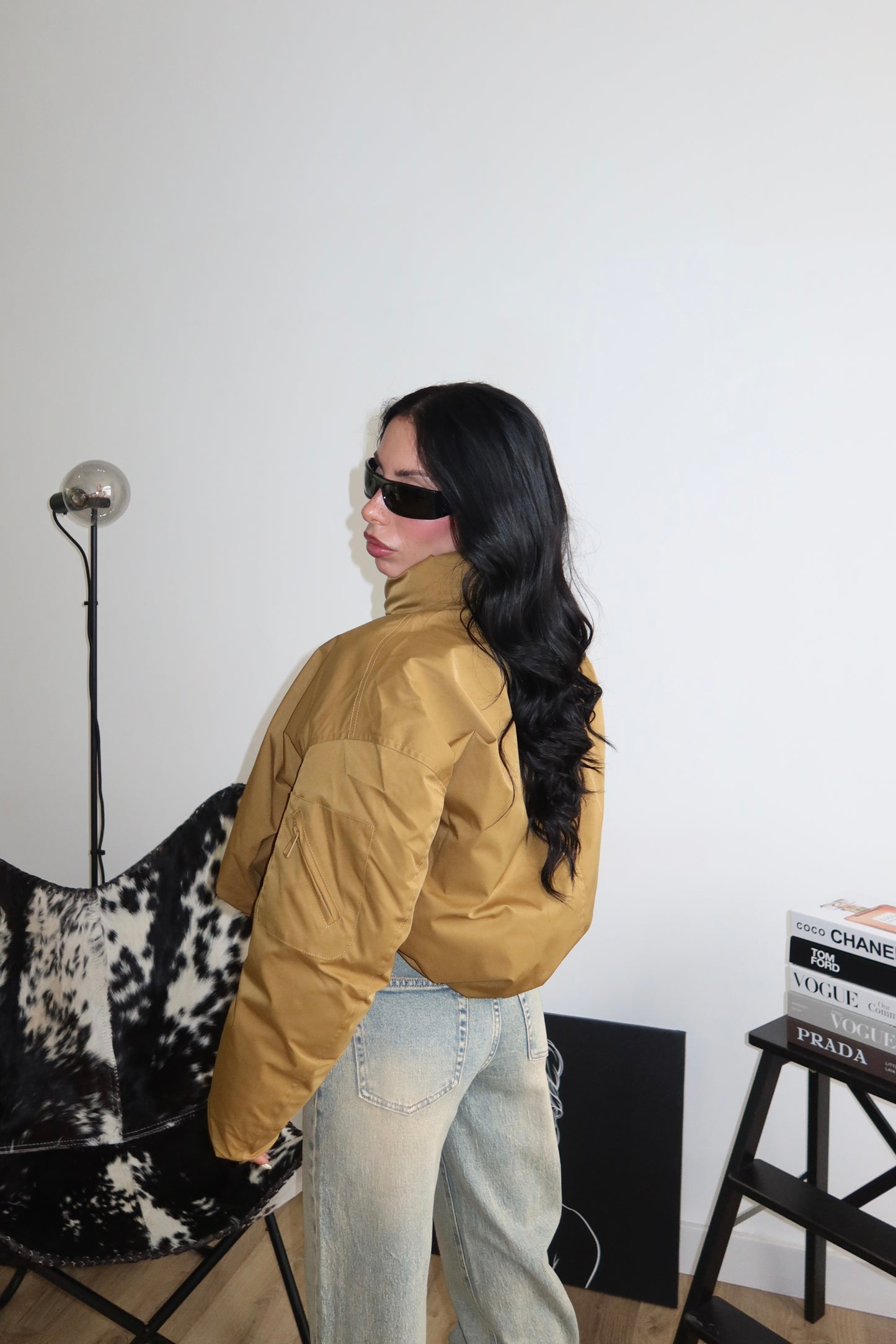 Bomber PUFFY verde cachi
