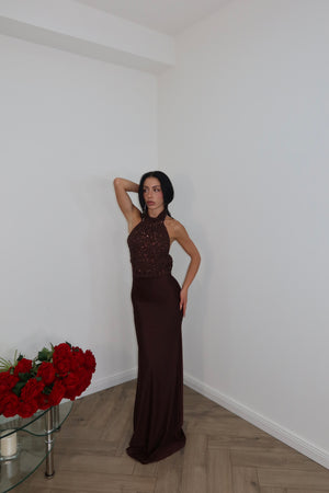 LongDress MELANIA choco