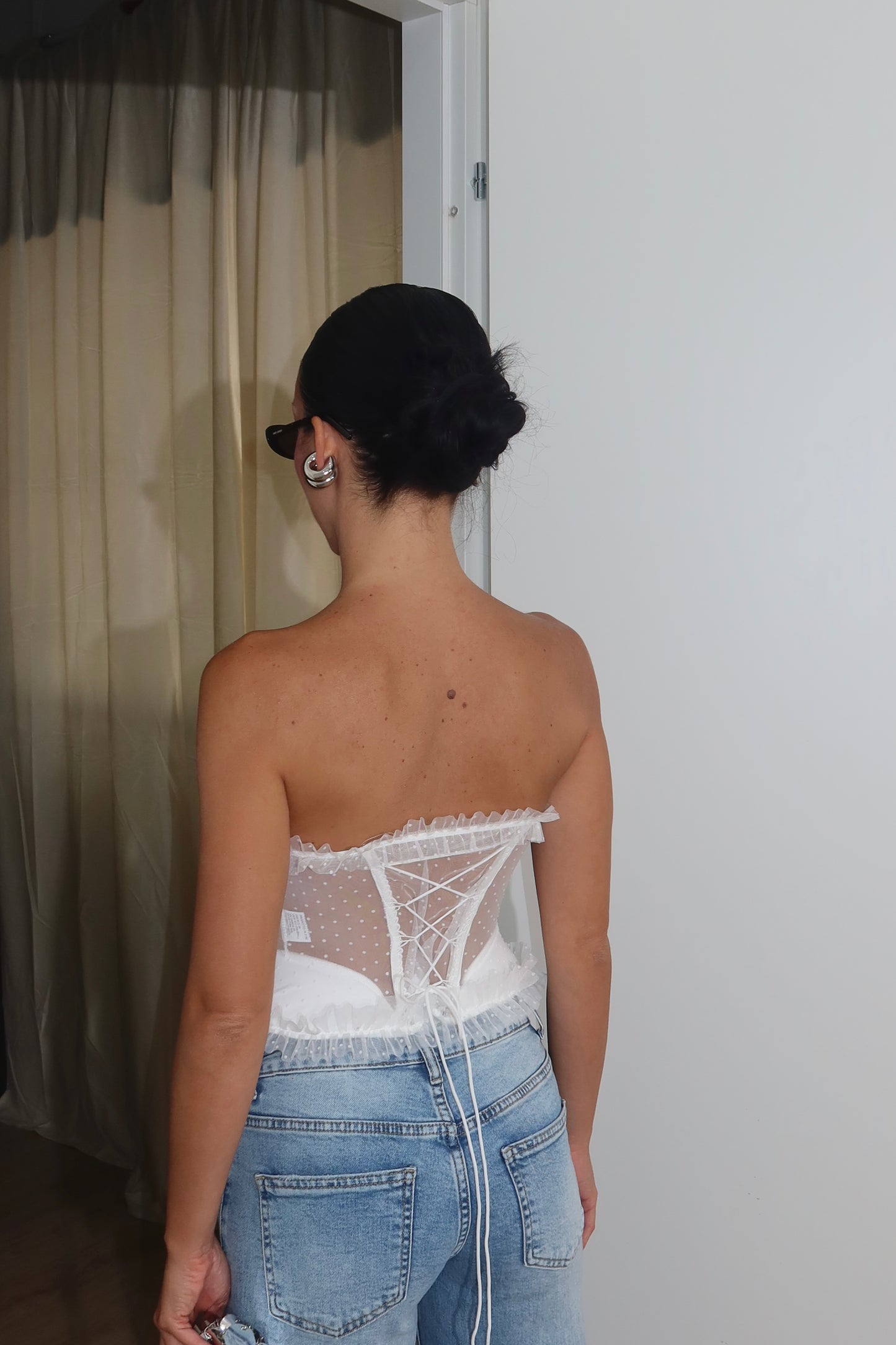 Corset VEIL POIS bianco