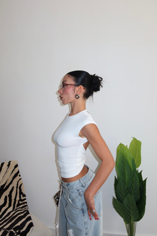 Maglia OPEN BACK bianca