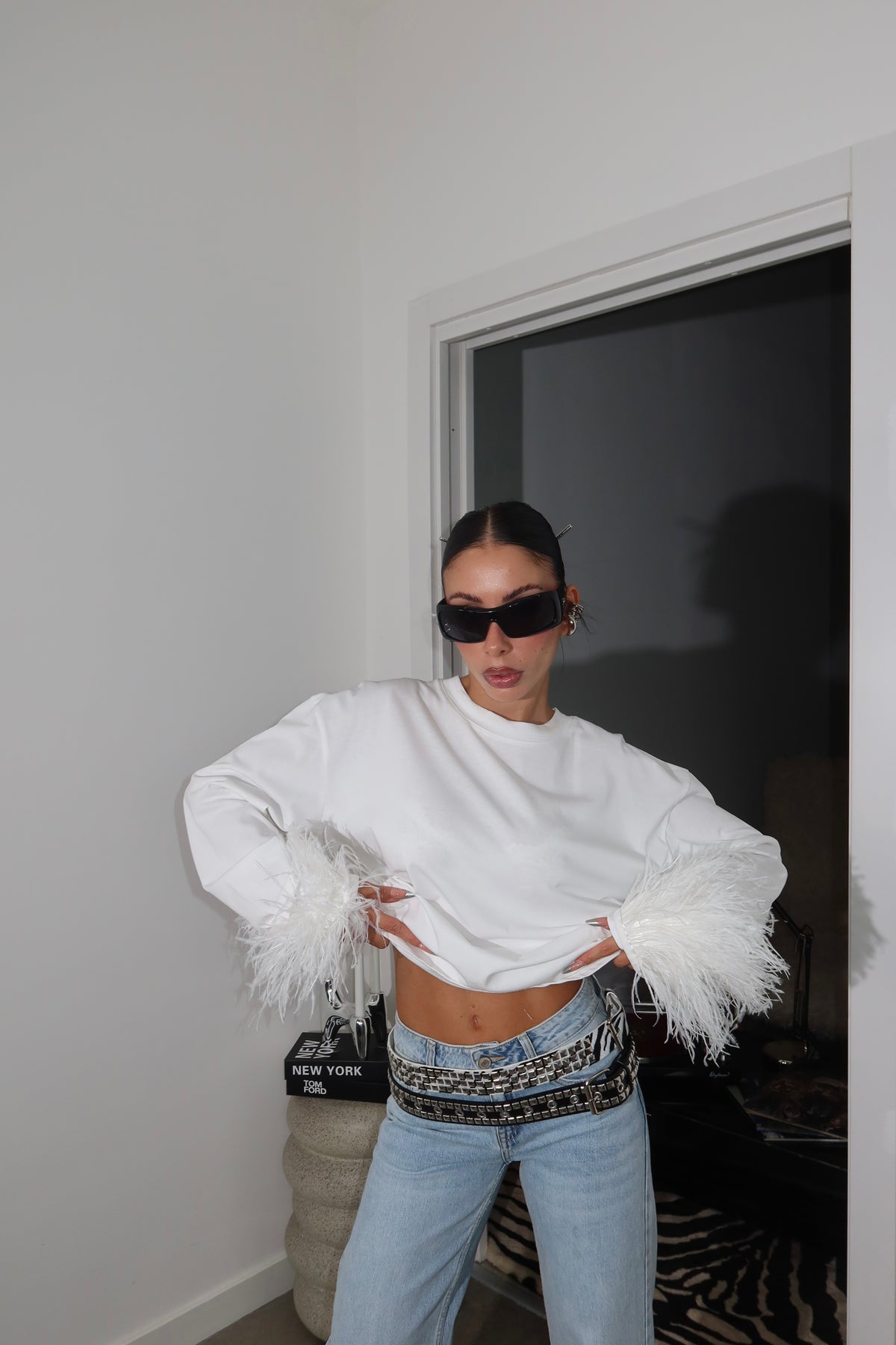 White LIBERTY sweater