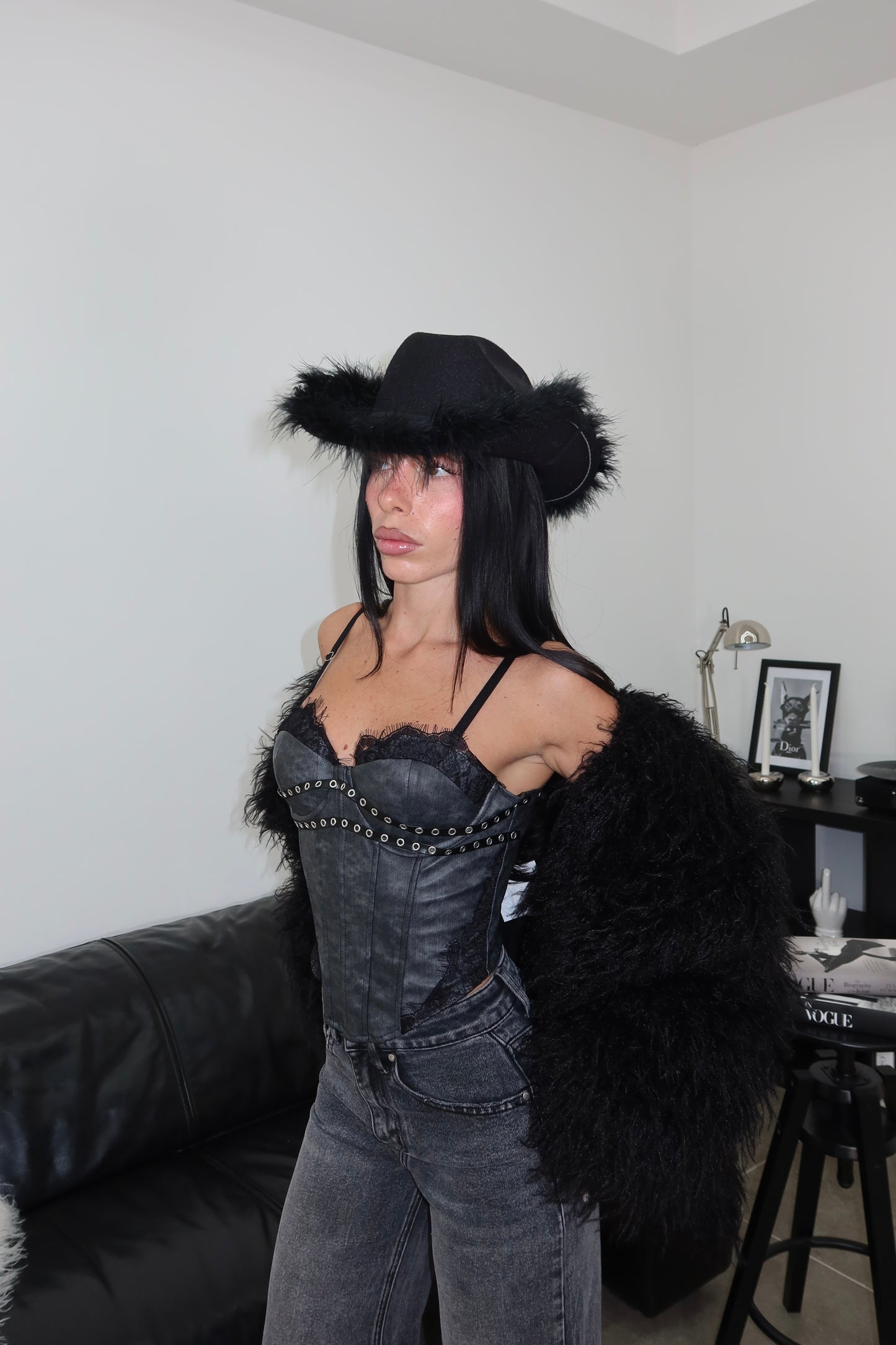 Corset BLACK LEATHER