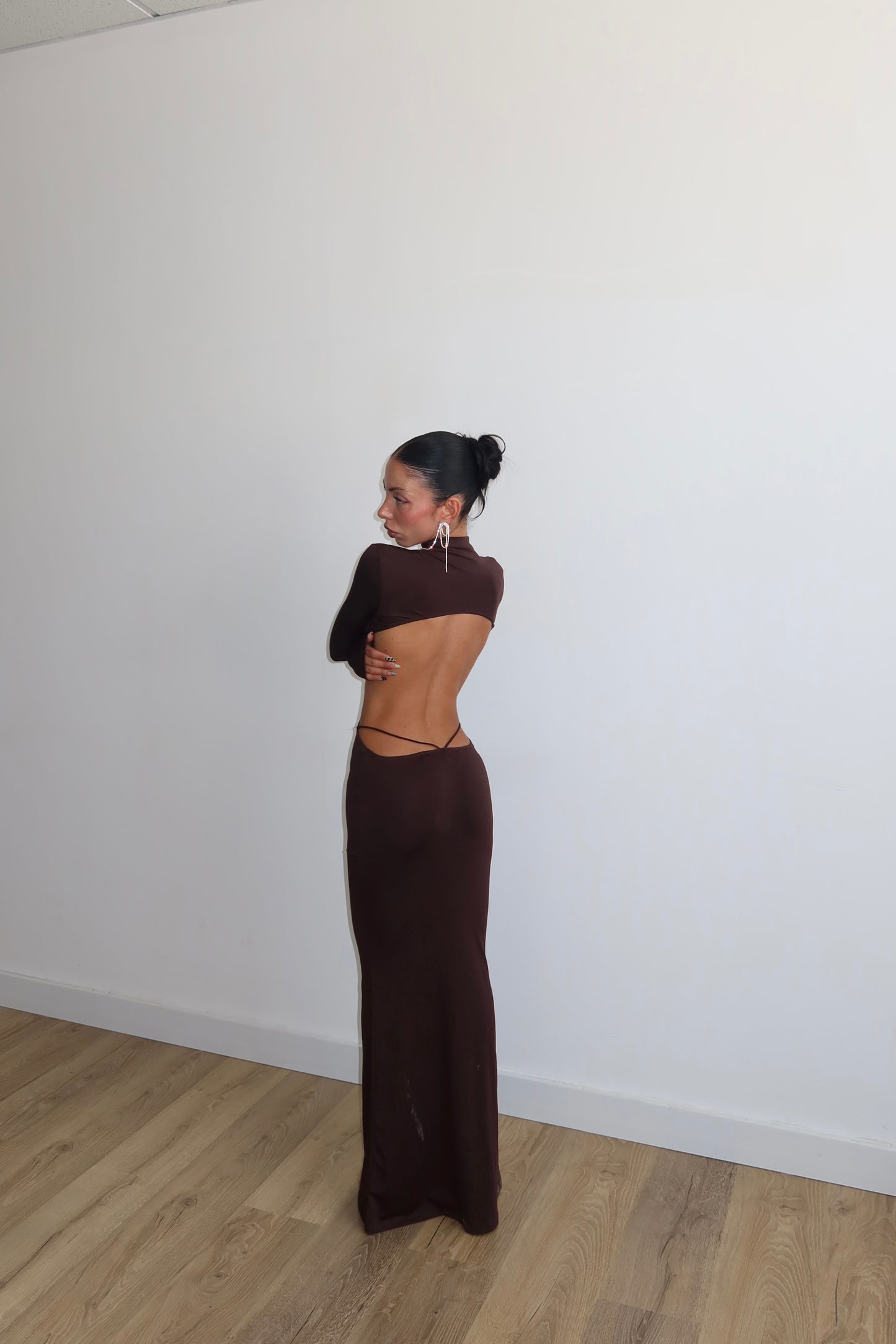 LongDress DOWN choco