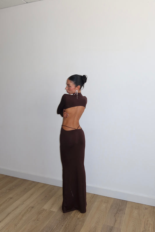 LongDress DOWN choco