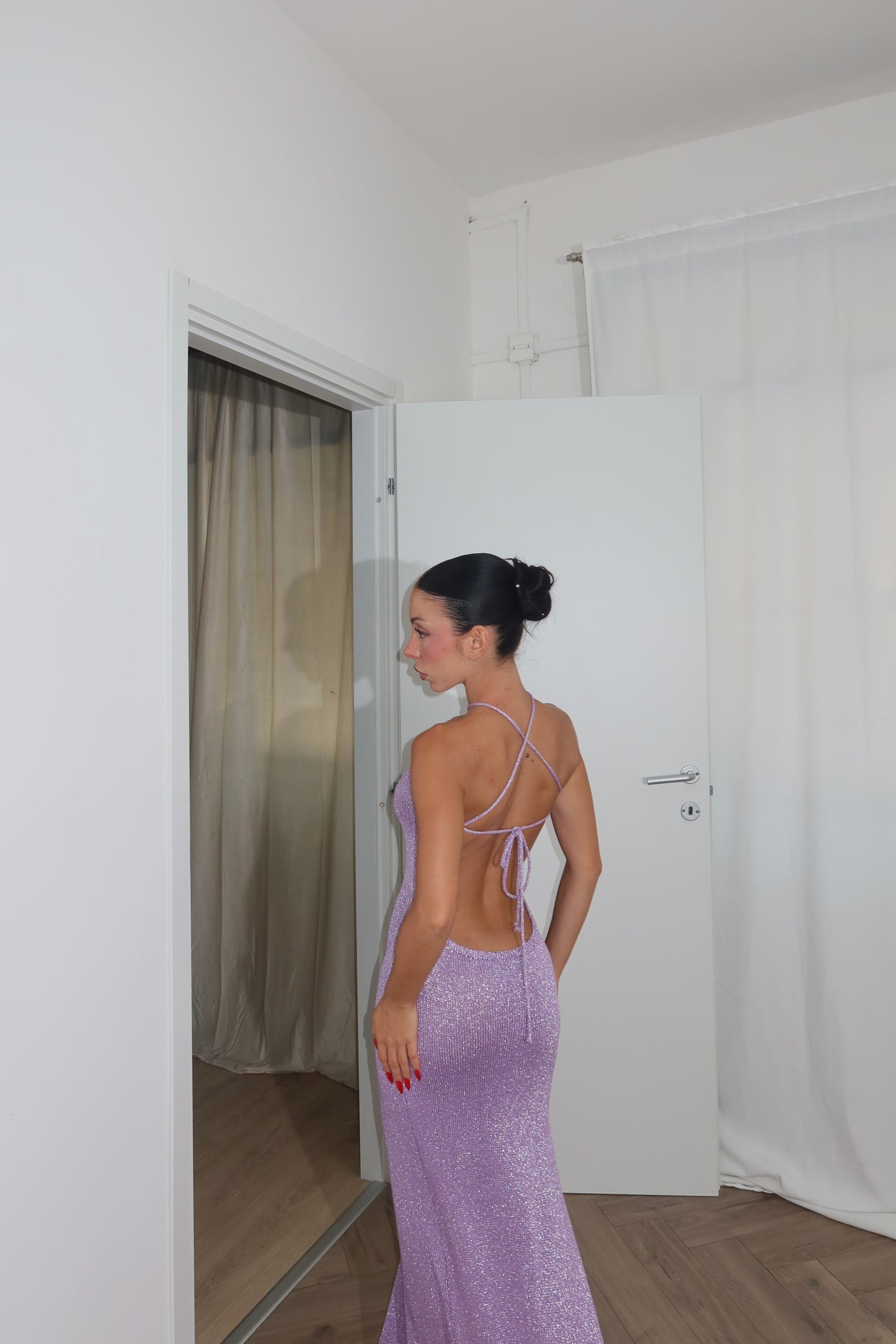 LongDress DIVINITÀ lurex lilla