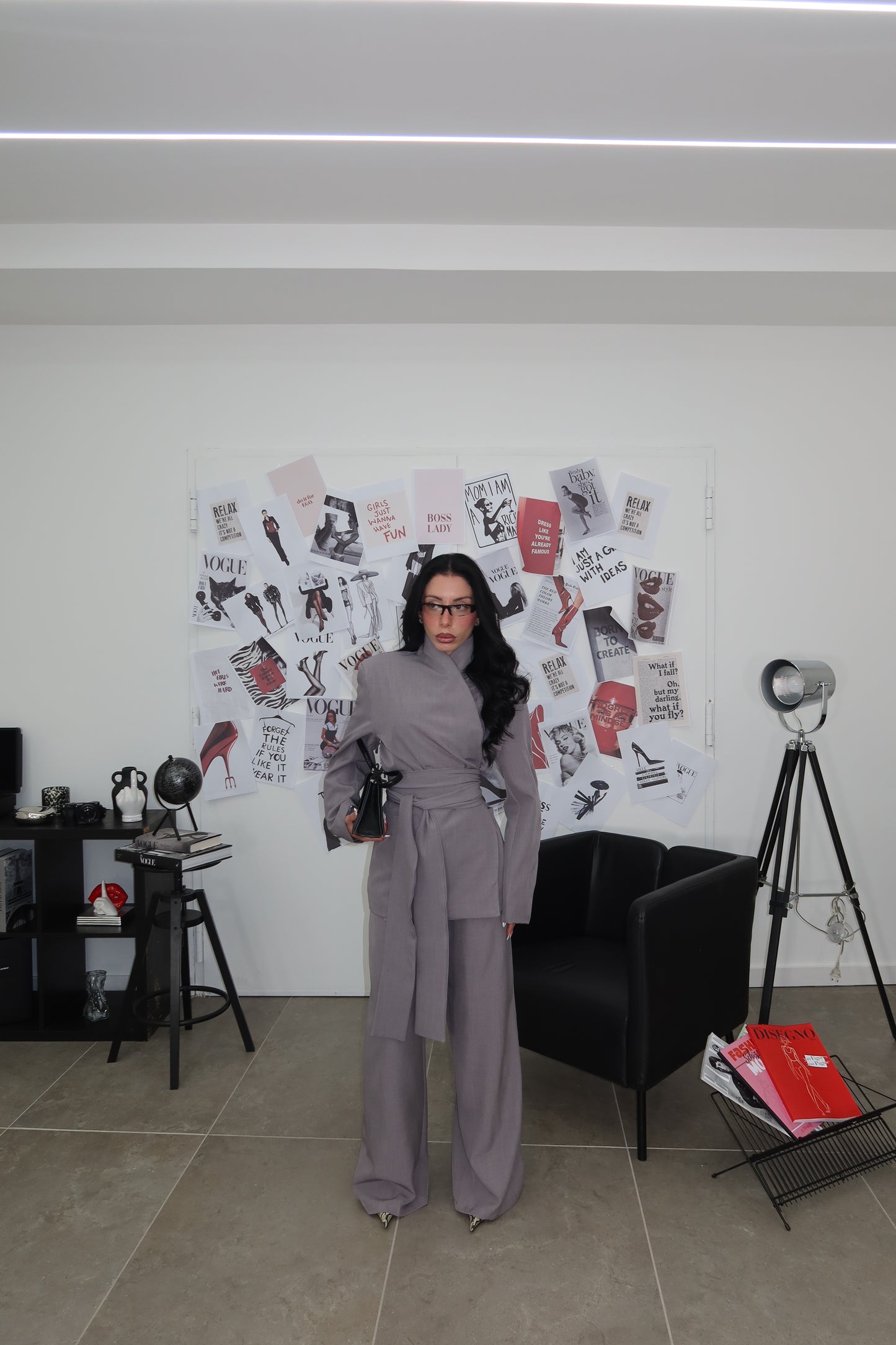 Tailleur KIMONO grigio