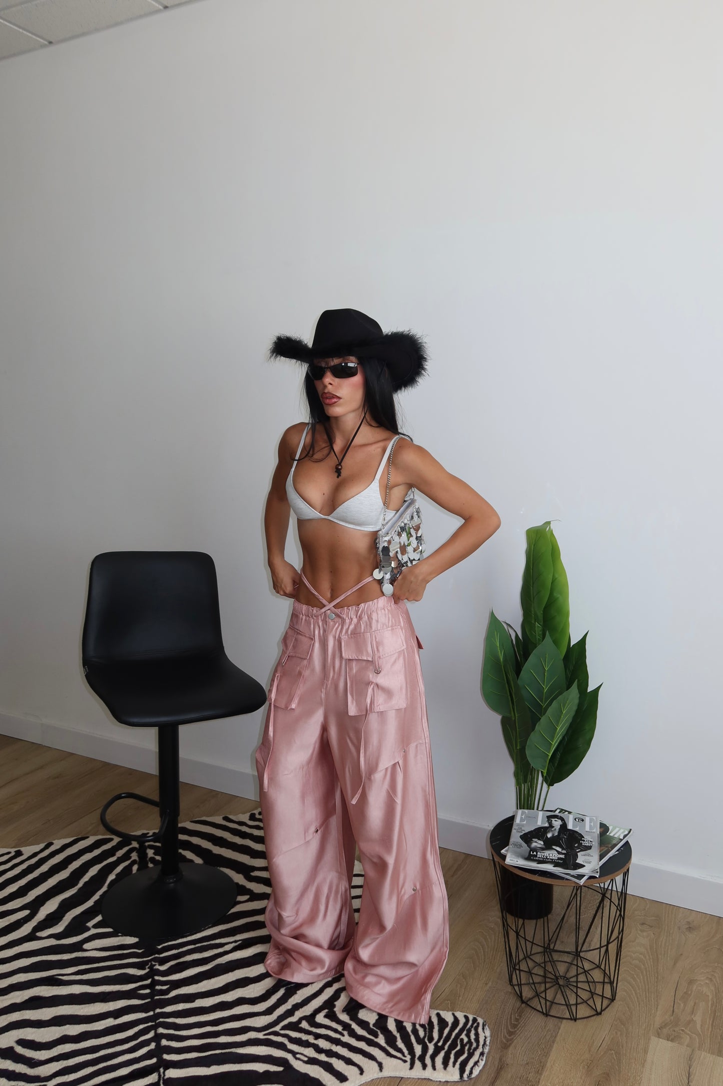 Pants SATIN rosa