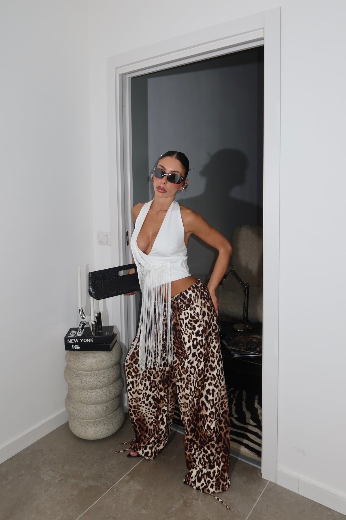 Pants CALF Leopard