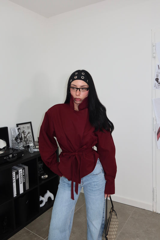 MiniTrench AVVITATO bordeaux