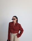 Coat CROP TARTAN