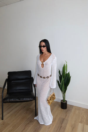 Long Dress CIRCLE bianco