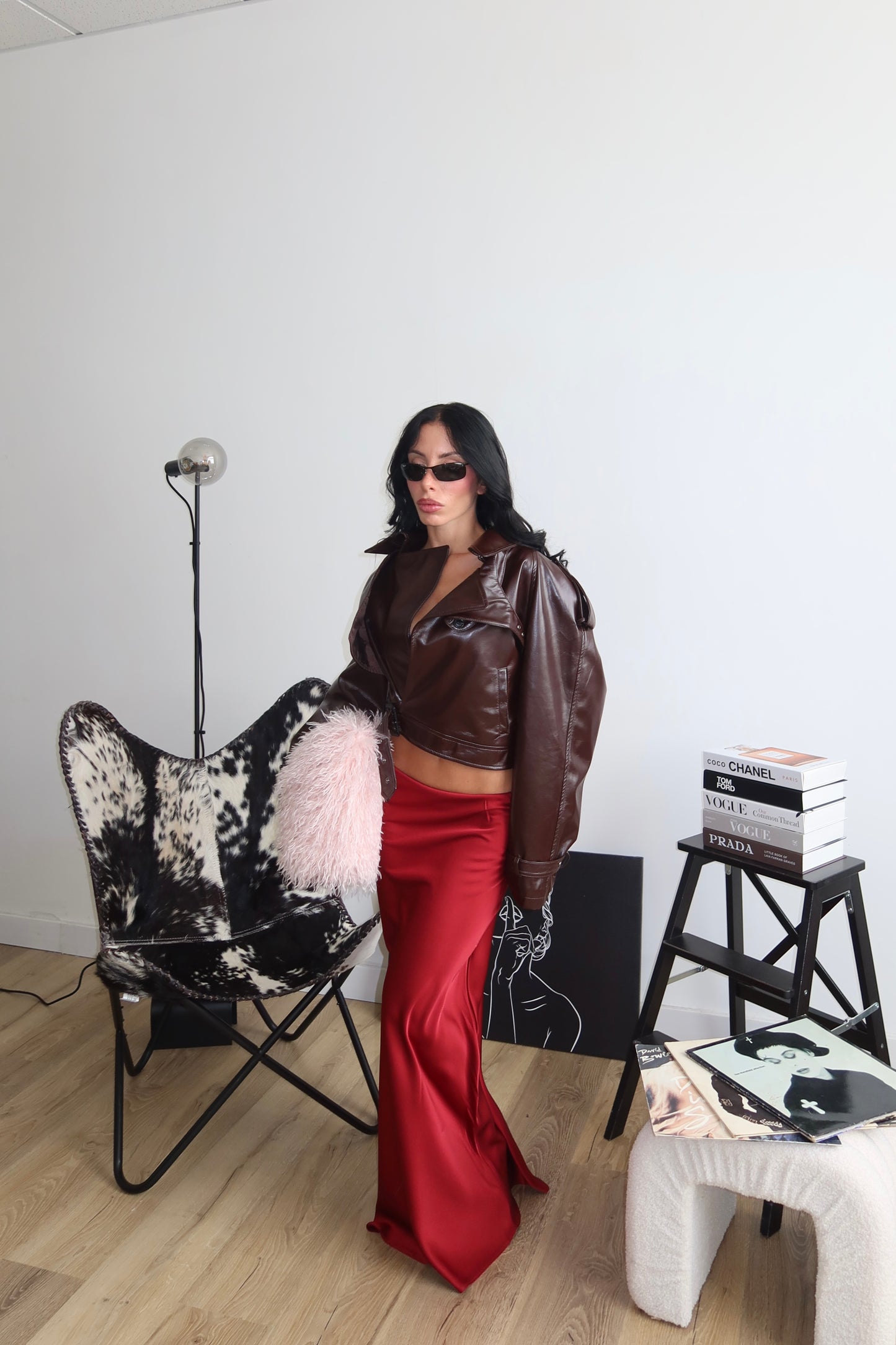 Jacket CROP SILENCE bordeaux