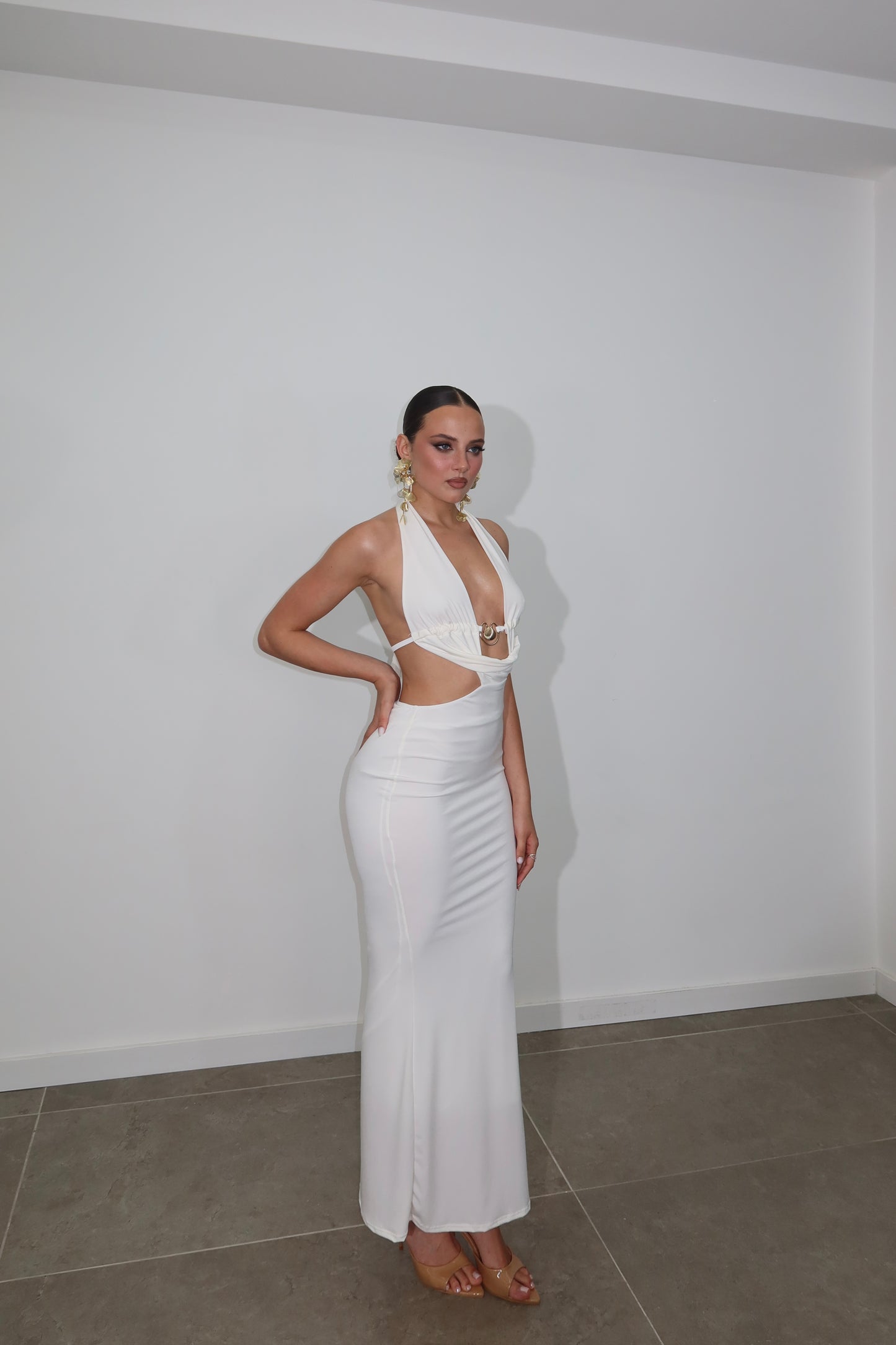 LongDress SHELL bianco
