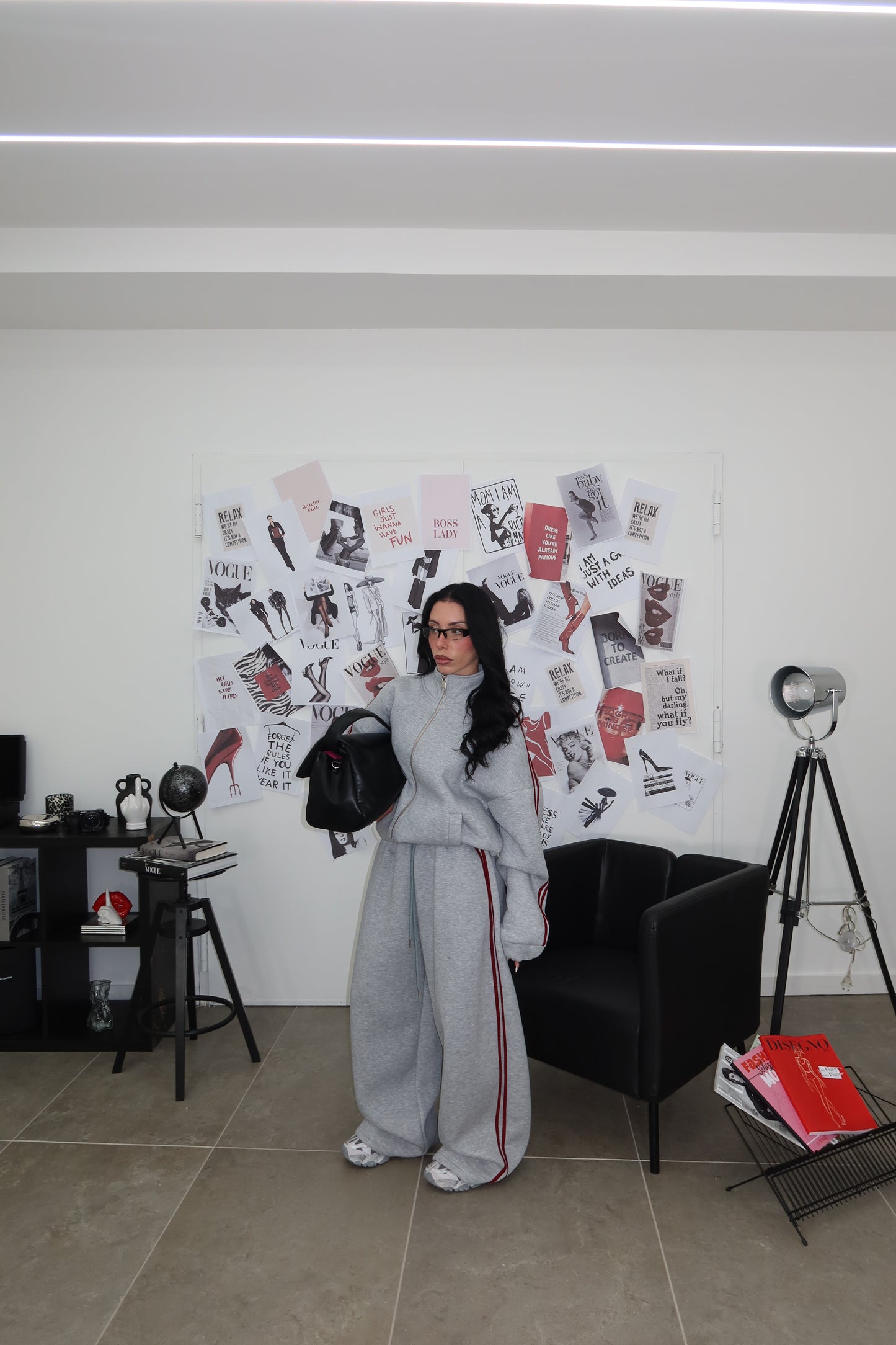 Cordset WORK OUT RIGATA grey