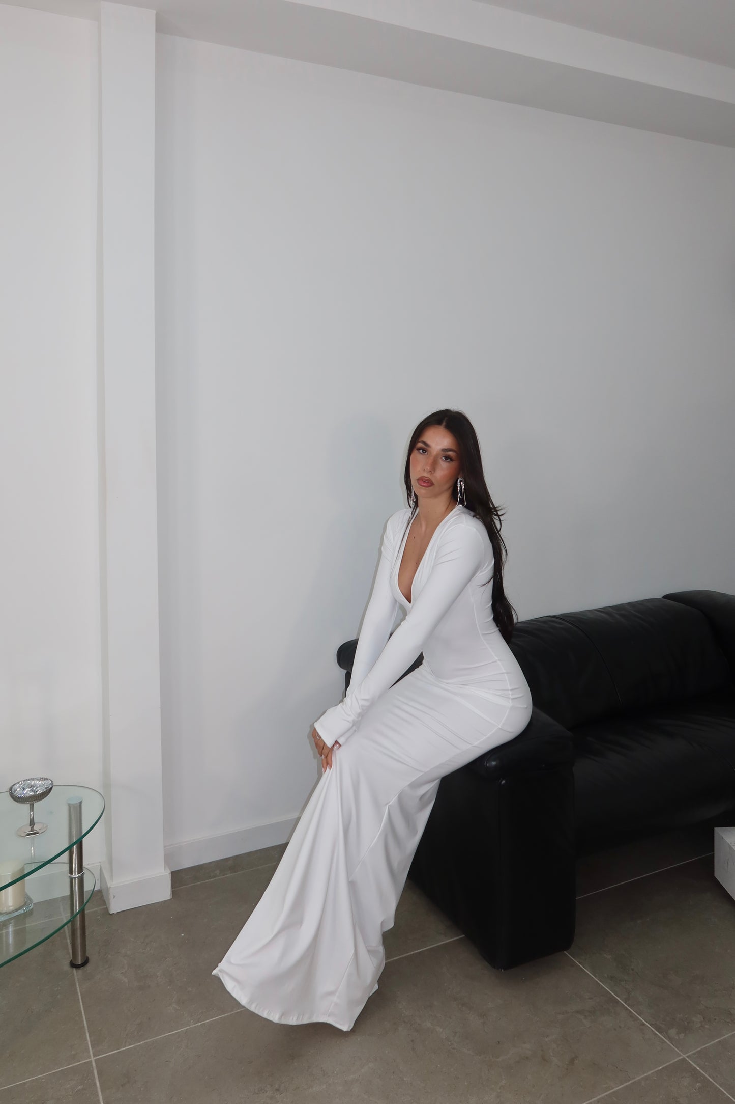 LongDress VIOLET bianco