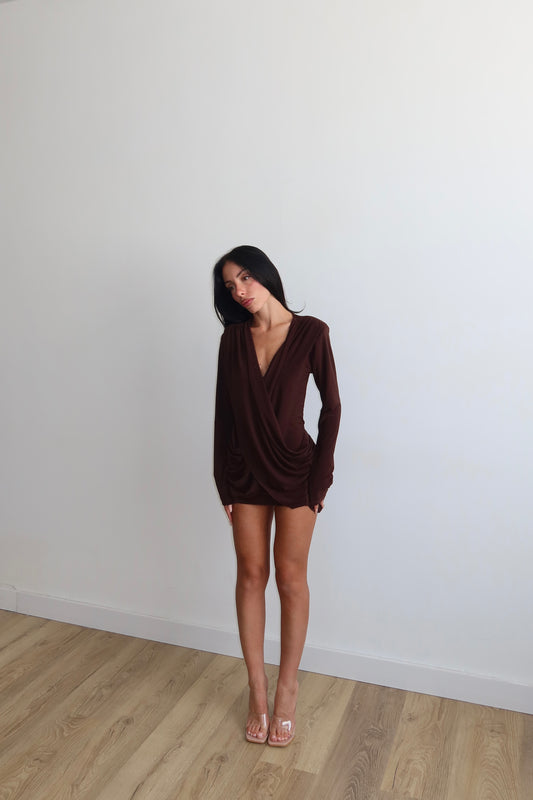 MiniDress NO STRESS choco