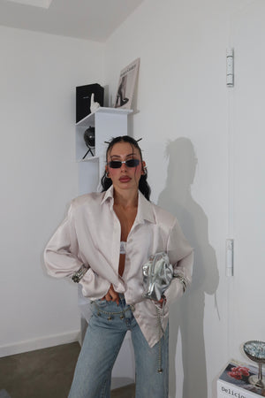 Camicia SATINATA champagne