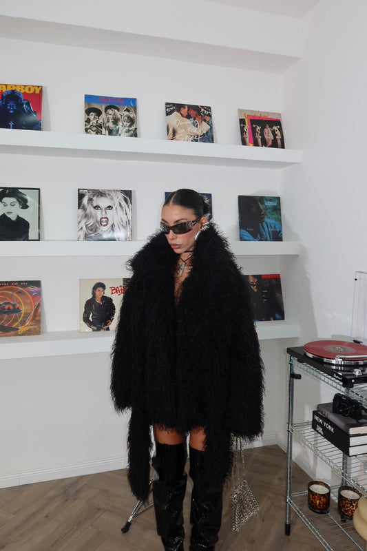 Black NORELAND faux fur