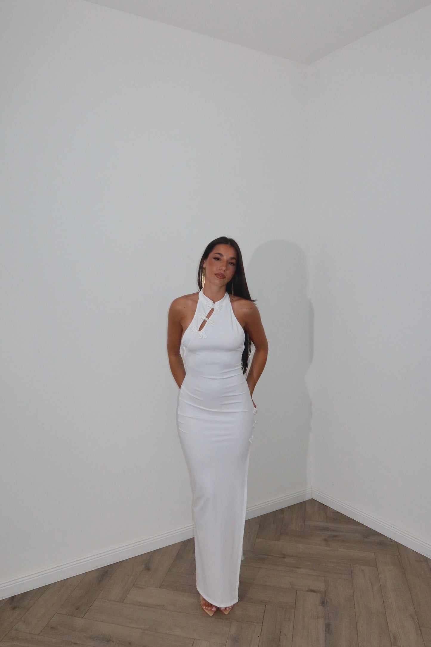 LongDress DELYA bianco