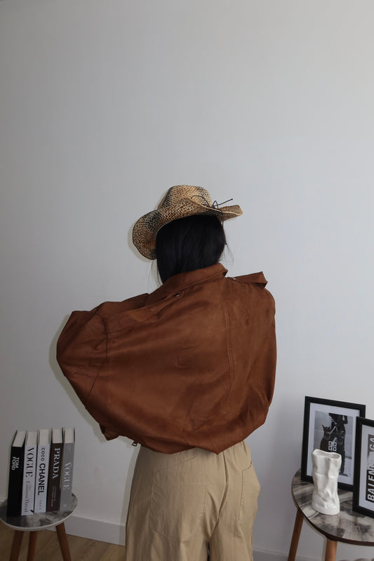 Bomber IN CAMOSCIO choco