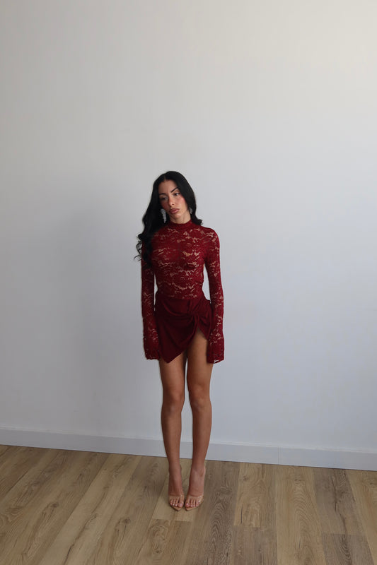 MiniDress TULUM bordeaux