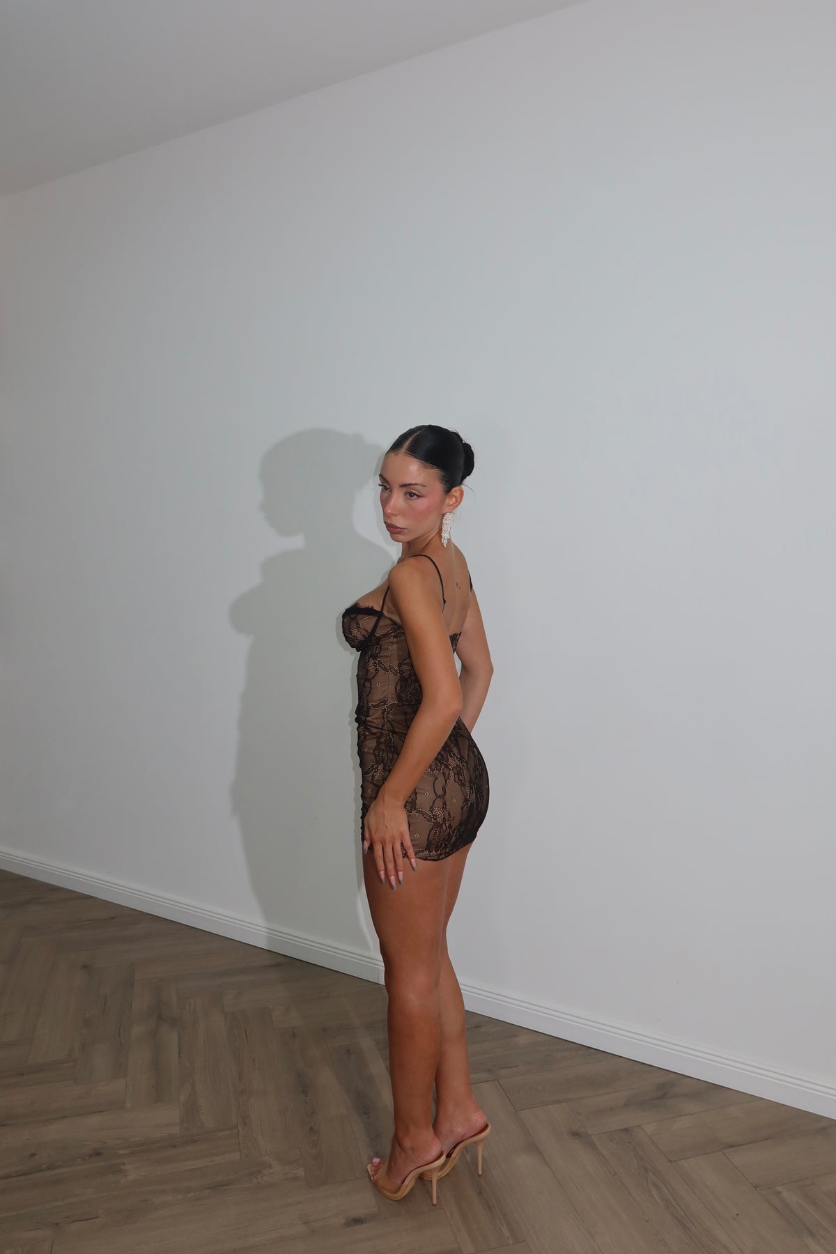 Minidress RAMON PIZZO nero/nude