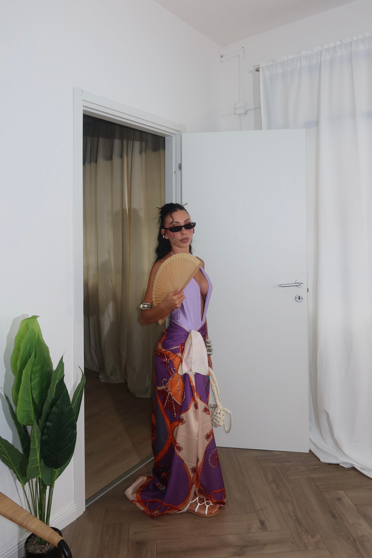 Longuette FOULARD viola