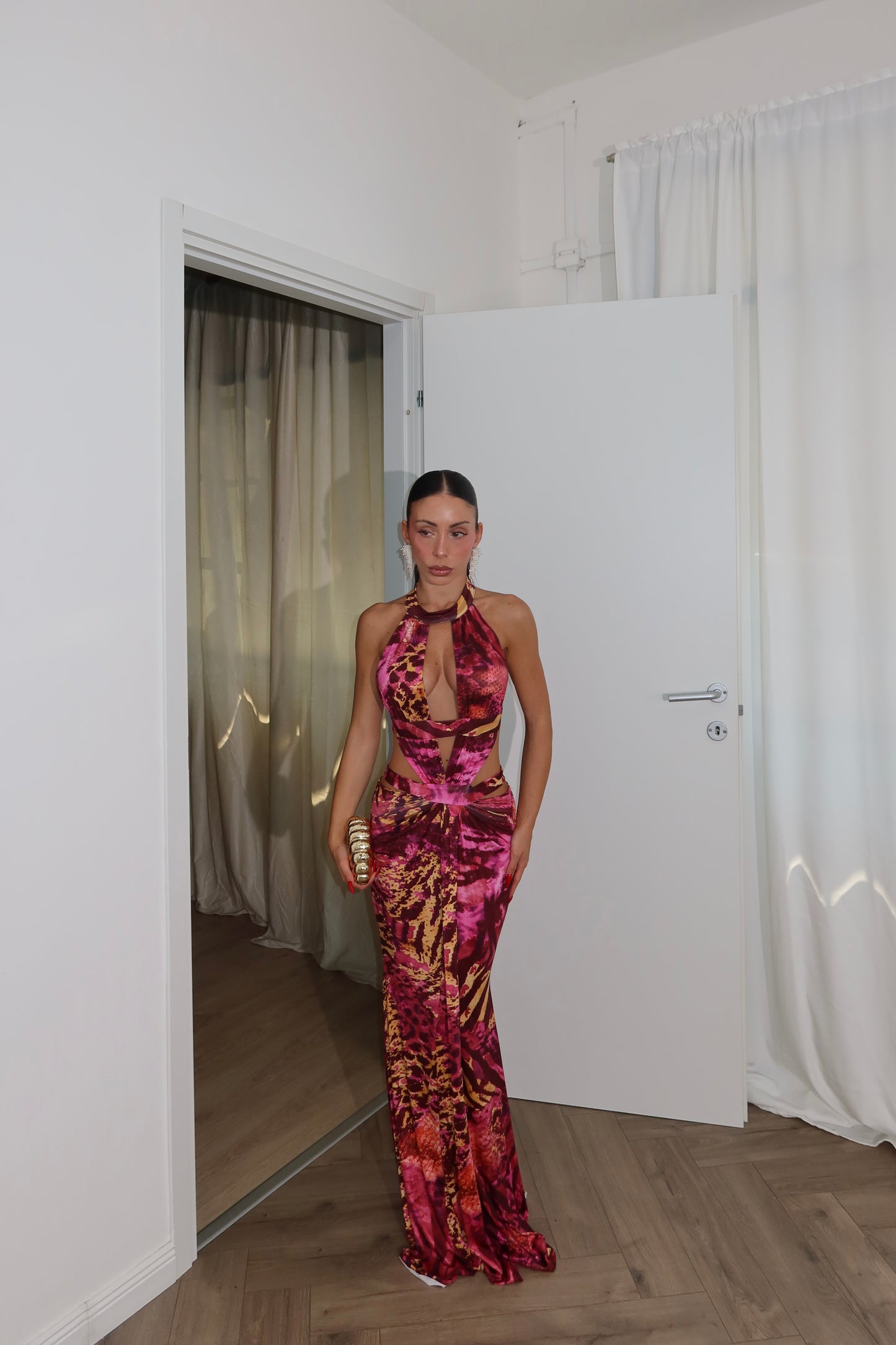 LongDress WEDDING DAY FLOREAL magenta