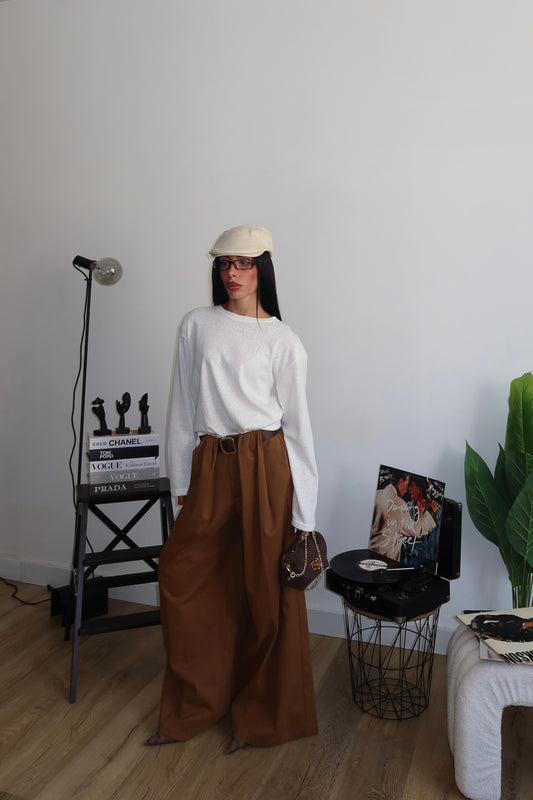 Pants HIDE BELT khaki