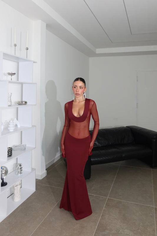LongDress OVEREXPOSED bordeaux