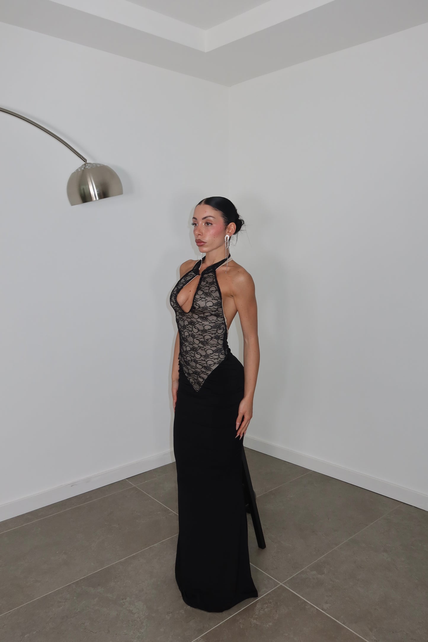 LongDress BARBADOS nero/nude