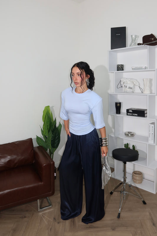 Pants SATIN blu