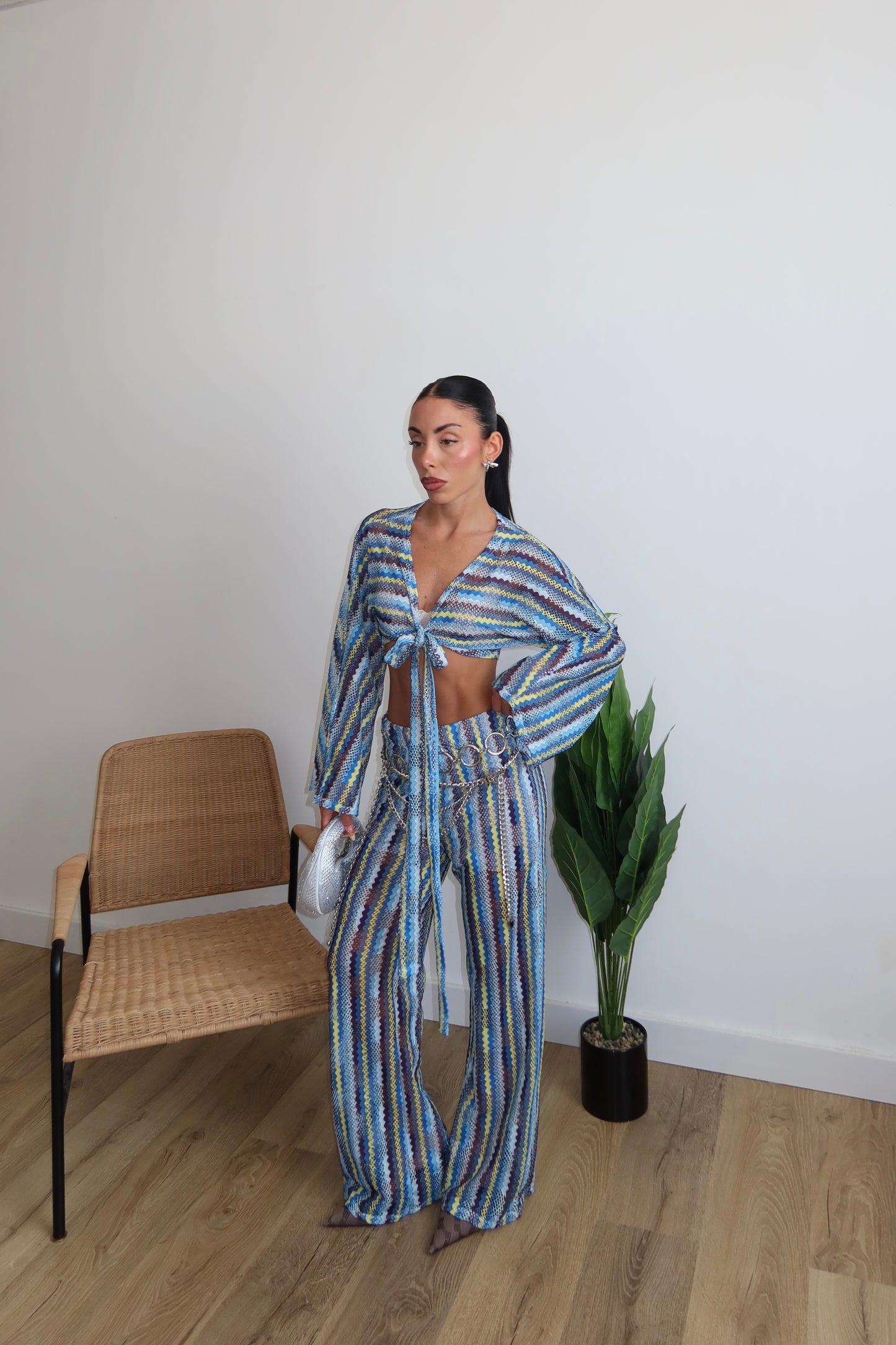 Cordset HOLES celeste