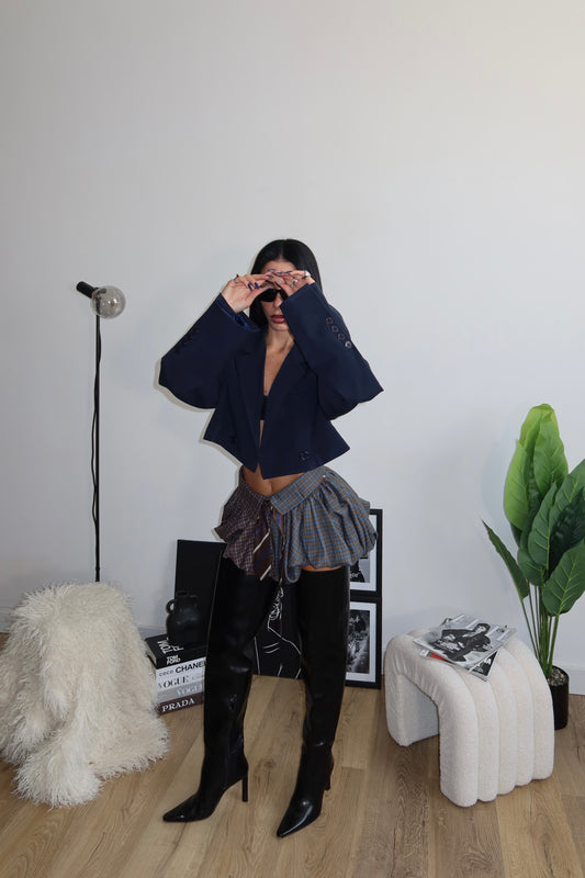 MiniSkirt PIECES grigia