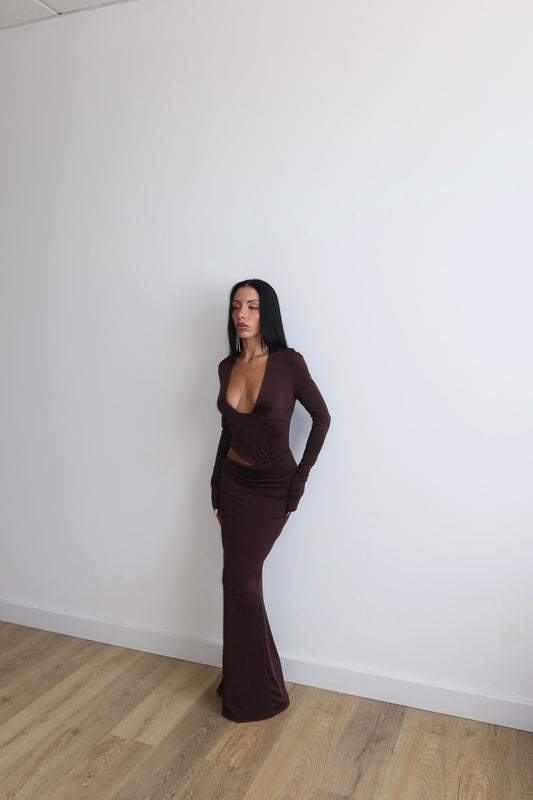 LongDress VERONIQUE choco