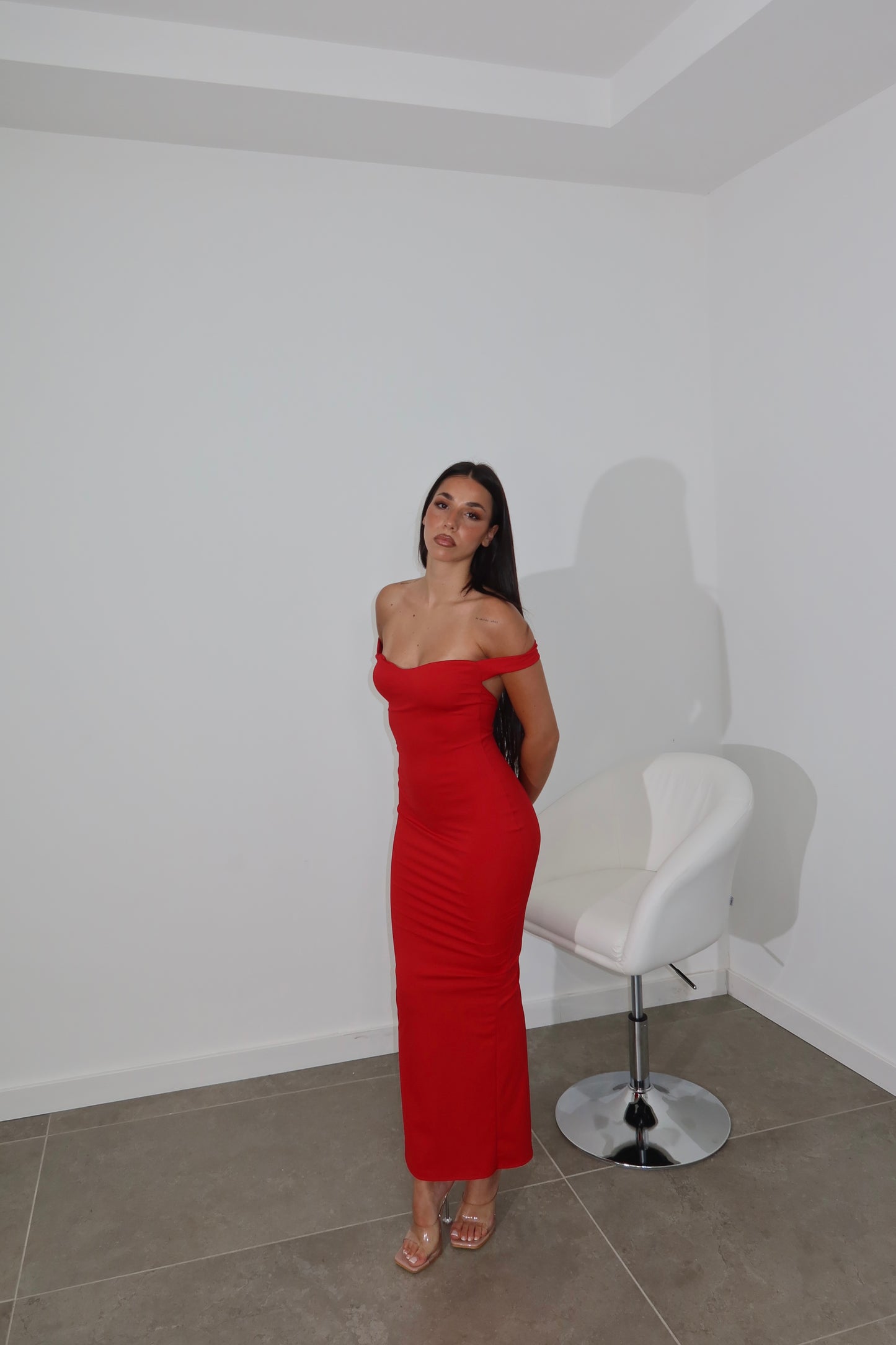 LongDress IVORY rosso