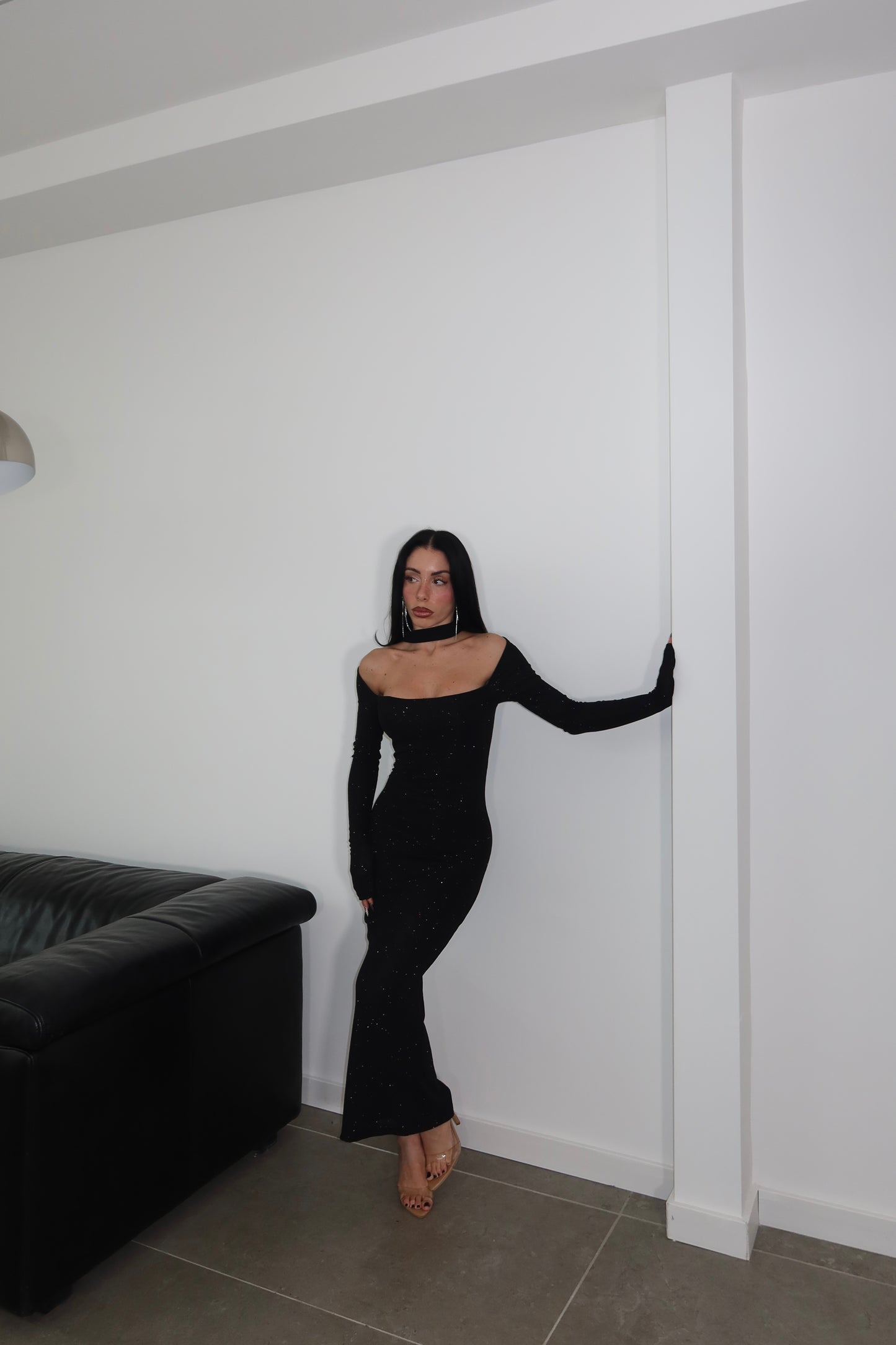 LongDress CHOCKER LUREX nero