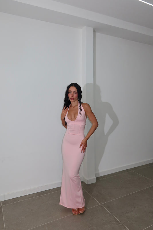 LongDress FAKE CORSET rosa