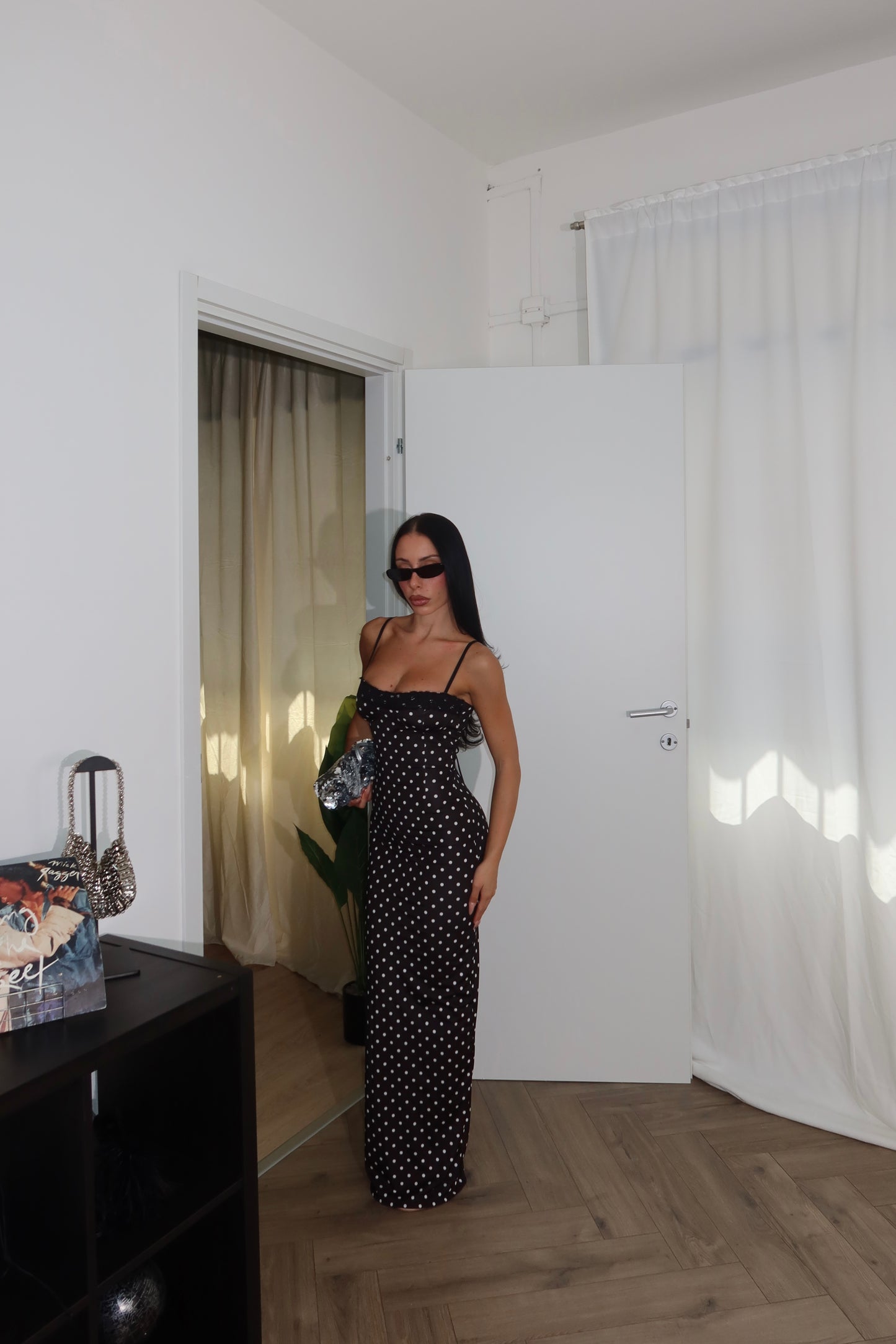LongDress TAYLA pois nero