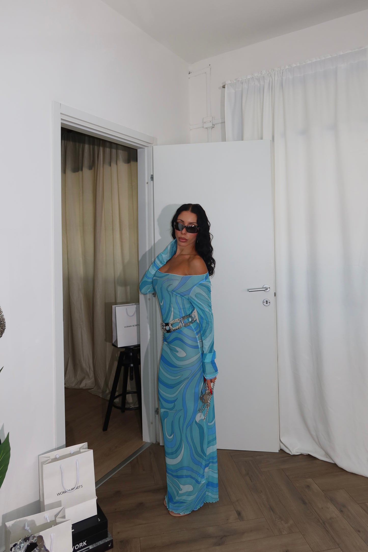 LongDress HYPNOTIC azzurro