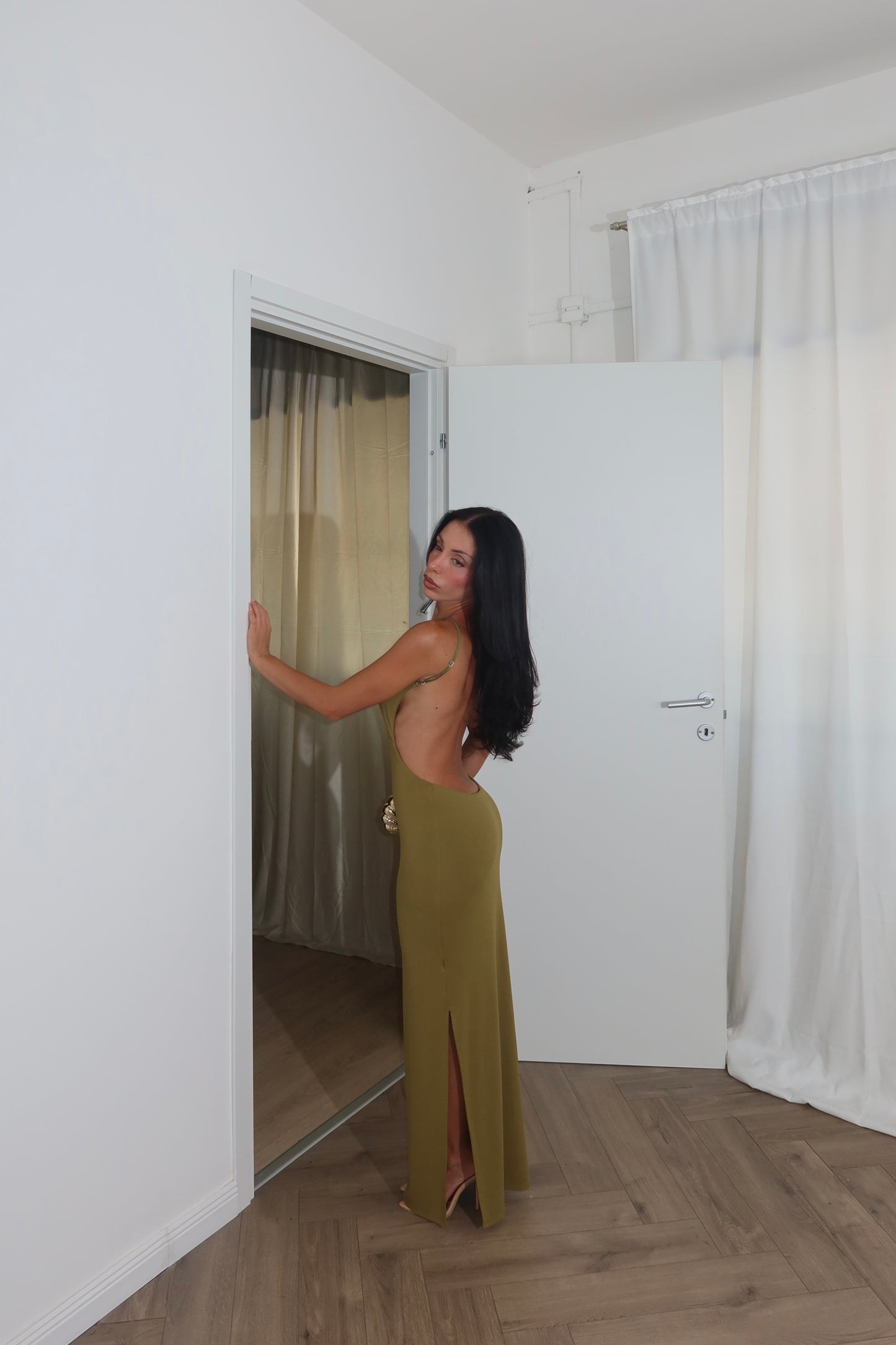Longdress DIVINITA' verde militare