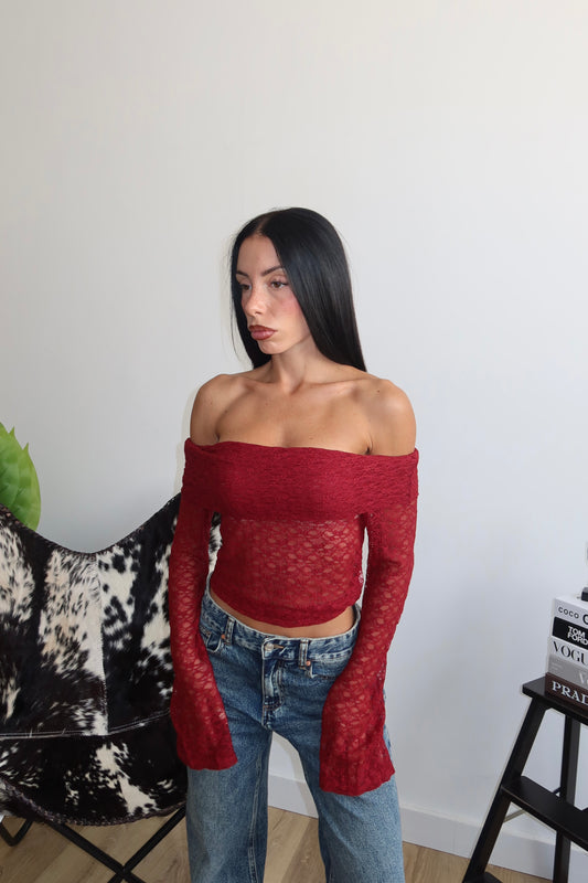 Maglia BEAUTIFUL bordeaux