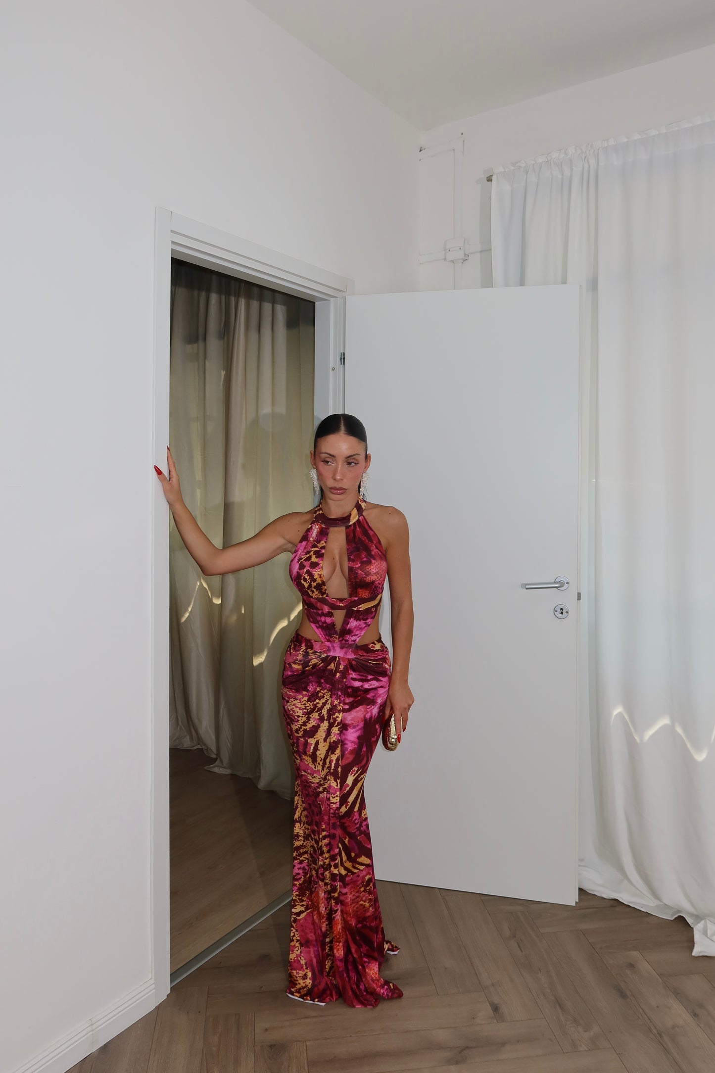 LongDress WEDDING DAY FLOREAL magenta