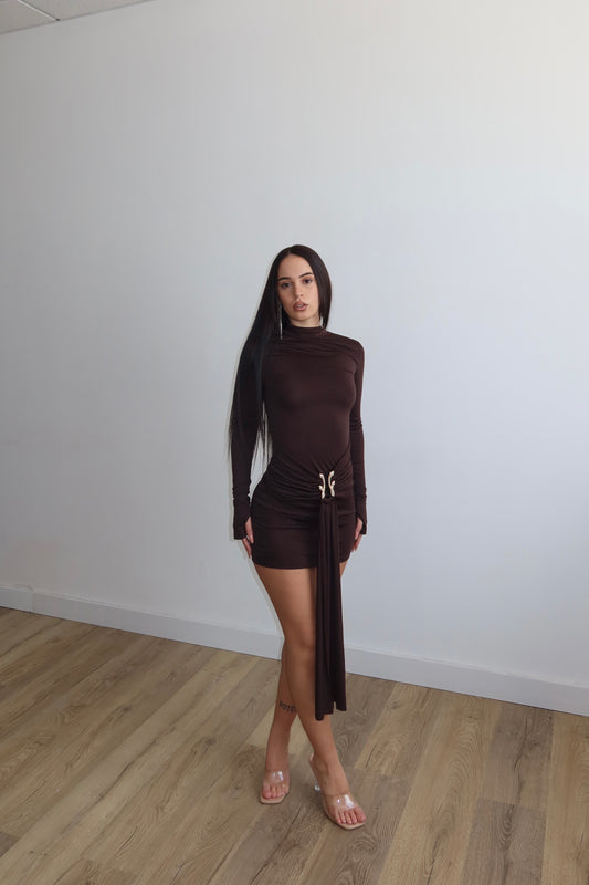 MiniDress SNAKE choco