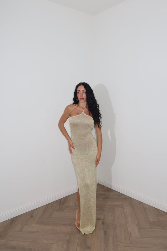 LongDress DIVINITÀ lurex oro