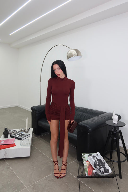 MiniDress CECILY bordeaux