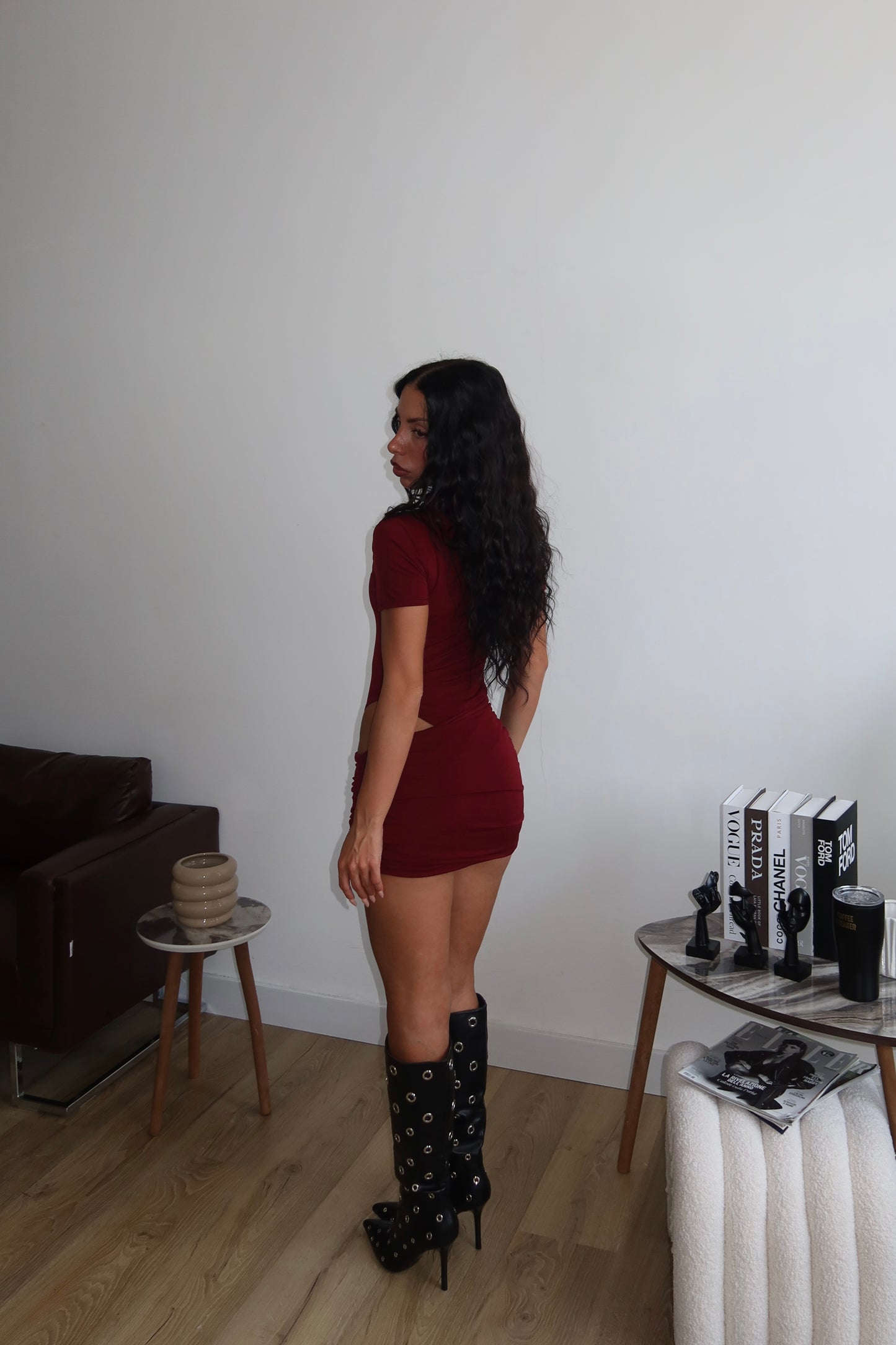 MiniDress ILEANA bordeaux